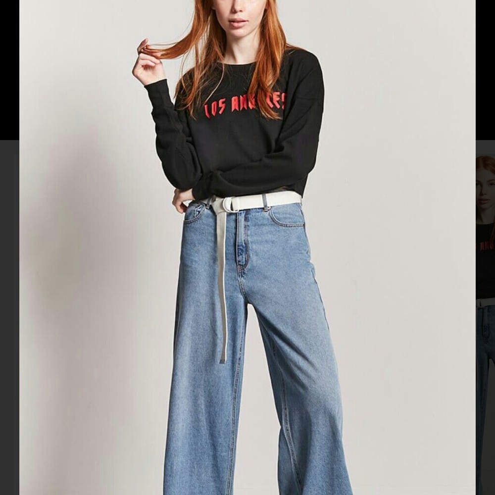 🌹Los Angeles Graphic Cropped Forever 21 Sweater🌹 - Picture 3 of 5
